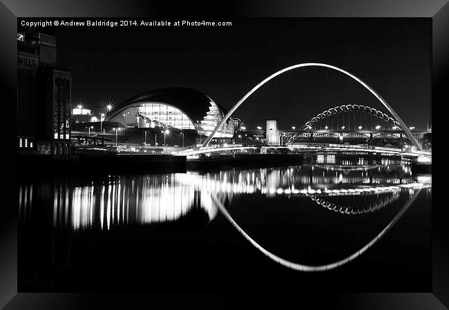  Reflect on the Tyne Framed Print by Andrew Baldridge