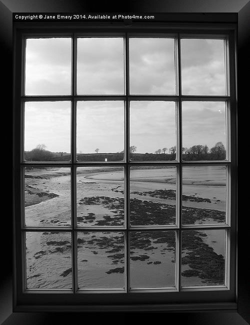  View from Water Mill at Carew Framed Print by Jane Emery