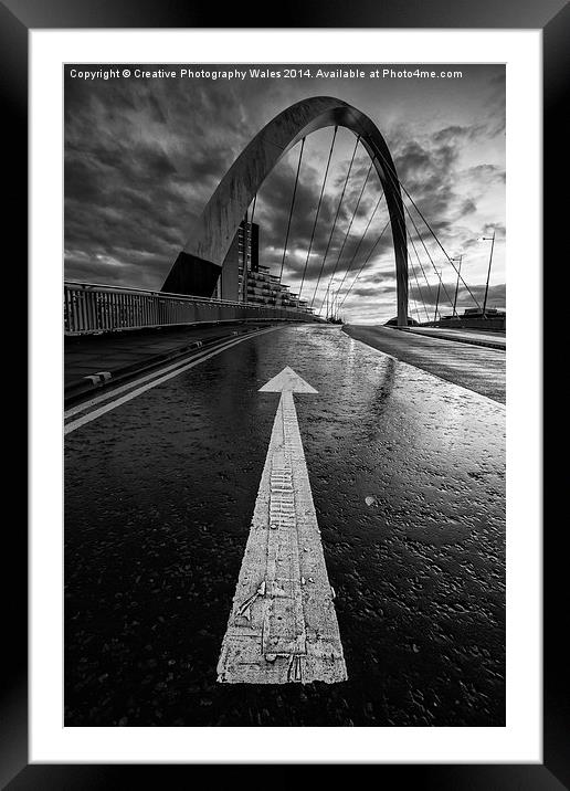  Squinty Bridge Arrow Framed Mounted Print by Creative Photography Wales