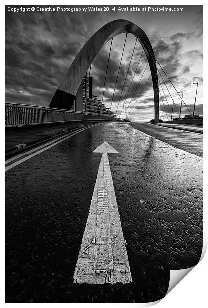  Squinty Bridge Arrow Print by Creative Photography Wales