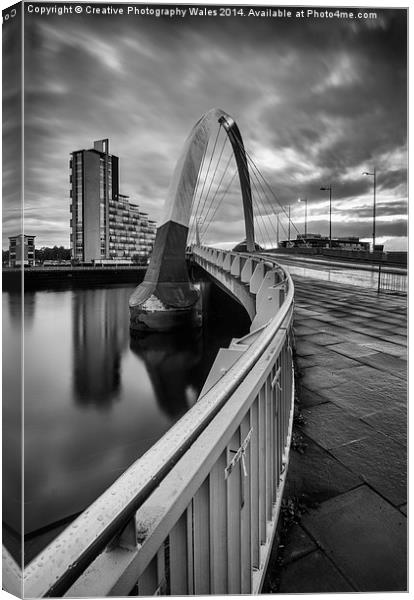  Squinty Bridge curves Canvas Print by Creative Photography Wales