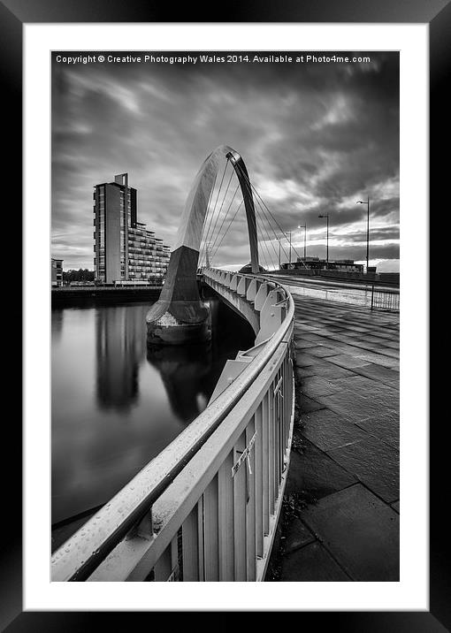  Squinty Bridge curves Framed Mounted Print by Creative Photography Wales