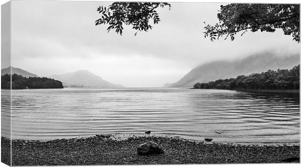 Another Wet Day At Crummock Water, Cumbria Canvas Print by Steven Garratt