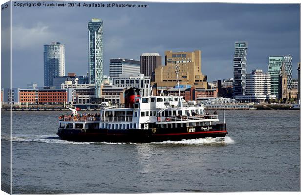  Mersey Ferry Royal Iris on the River Mersey Canvas Print by Frank Irwin