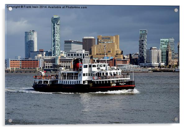  Mersey Ferry Royal Iris on the River Mersey Acrylic by Frank Irwin