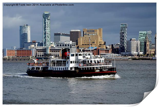  Mersey Ferry Royal Iris on the River Mersey Print by Frank Irwin