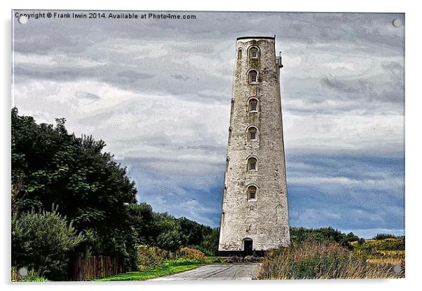  Artistic work of Leasowe Lighthouse Acrylic by Frank Irwin