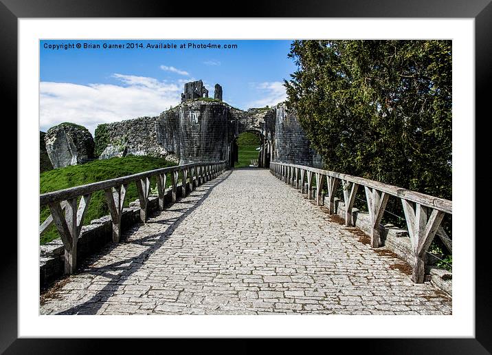  Entrance to Corfe Castle Framed Mounted Print by Brian Garner
