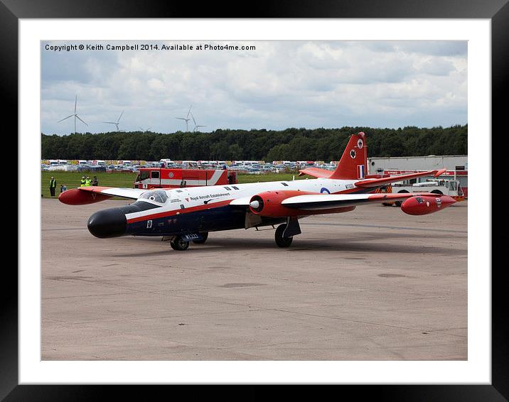 Canberra WT333 taxies out. Framed Mounted Print by Keith Campbell