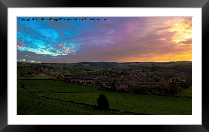  Sunset Over Cinderhills Framed Mounted Print by Jonathan Wragg