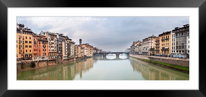 Florence view from Ponte Vecchio Framed Mounted Print by Roberto Bettacchi