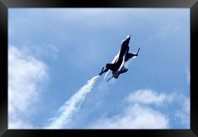  A Belgian F16 Framed Print by Andrew Richards