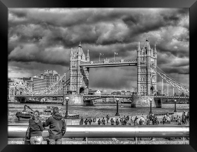  Look To The Tower Bridge Framed Print by Clive Eariss