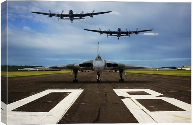  Avro trio flypast Canvas Print by Oxon Images