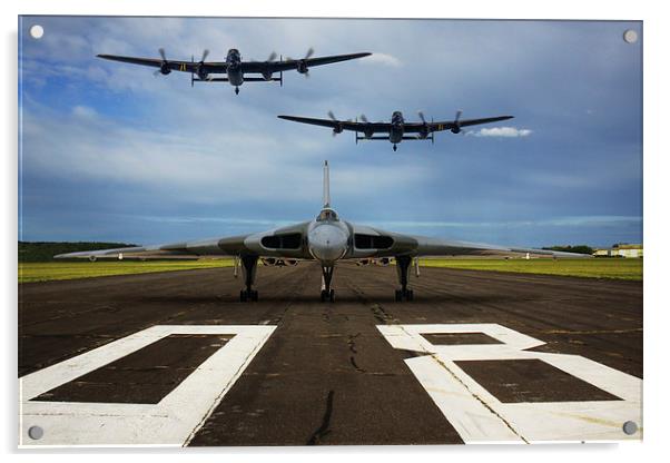  Avro trio flypast Acrylic by Oxon Images
