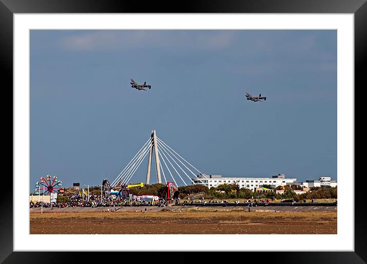 Lancasters Over Southport Framed Mounted Print by Roger Green