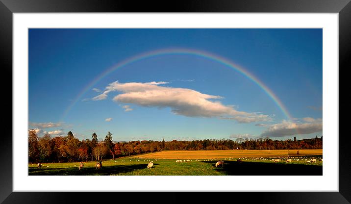  Rainbow over Moniack Framed Mounted Print by Macrae Images
