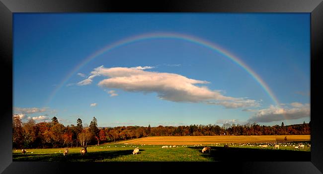  Rainbow over Moniack Framed Print by Macrae Images