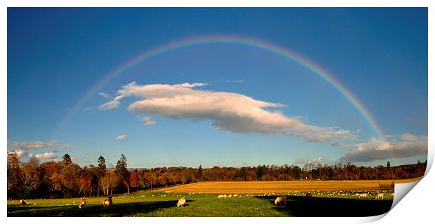  Rainbow over Moniack Print by Macrae Images