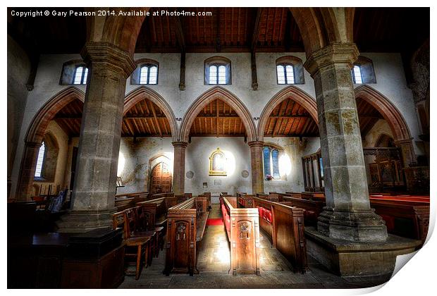  St Peter church Wolferton  Print by Gary Pearson