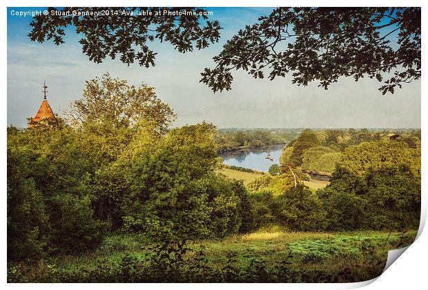  River Thames from Richmond Terrace Print by Stuart Gennery