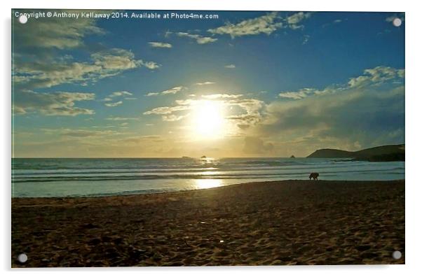  CONSTANTINE BAY WATER COLOUR Acrylic by Anthony Kellaway