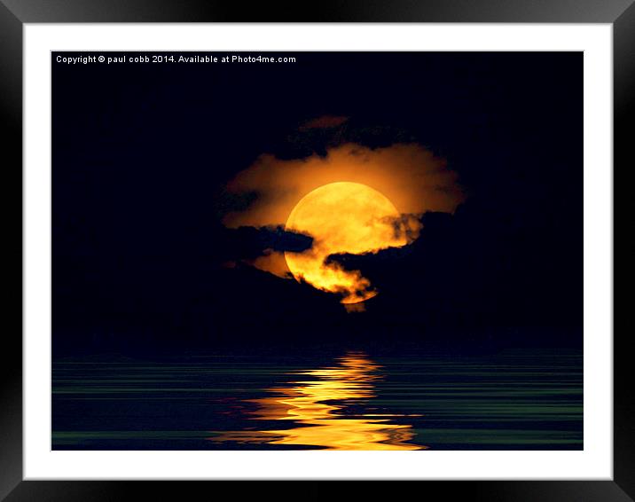  By the moon light. Framed Mounted Print by paul cobb