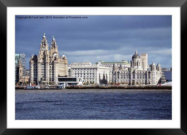  Liverpool’s ‘Three Graces’ artistically portrayed Framed Mounted Print by Frank Irwin