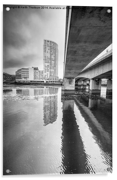 Docks of Belfast  Acrylic by Keith Thorburn EFIAP/b