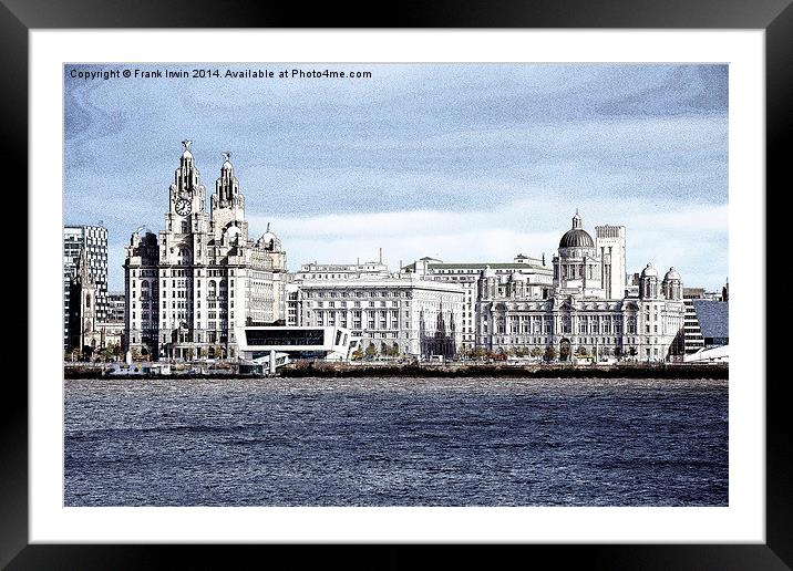  Liverpool’s ‘Three Graces’ artistically portrayed Framed Mounted Print by Frank Irwin