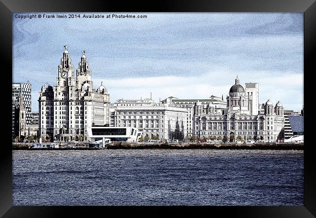  Liverpool’s ‘Three Graces’ artistically portrayed Framed Print by Frank Irwin