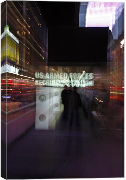Times Square By lights = chaos Canvas Print by Tom Hall