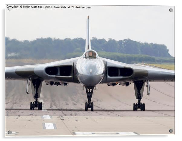  Vulcan XH558 taxies in. Acrylic by Keith Campbell