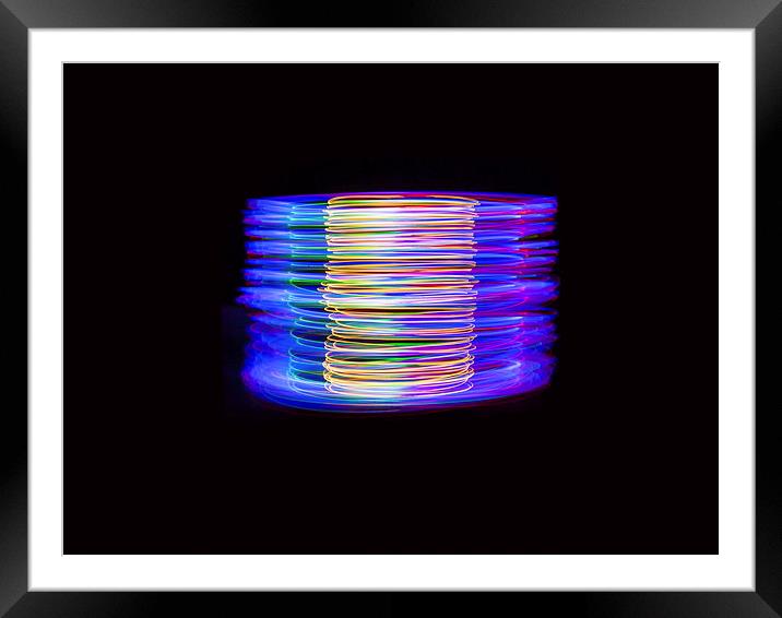 Light Tube - Painting with light Framed Mounted Print by Simon Rutter