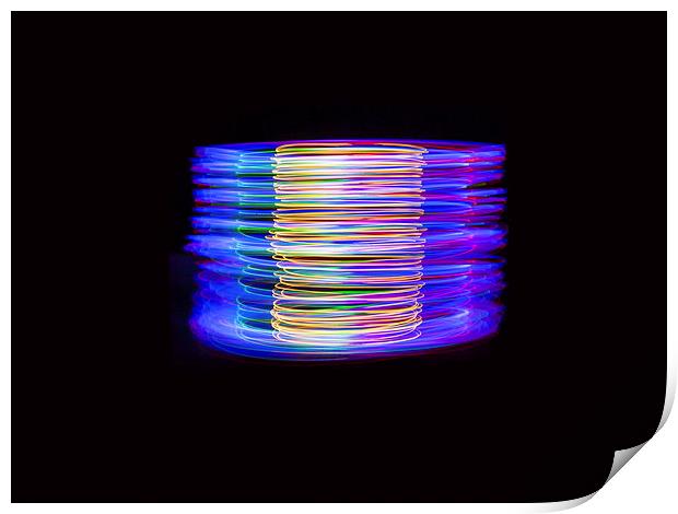 Light Tube - Painting with light Print by Simon Rutter