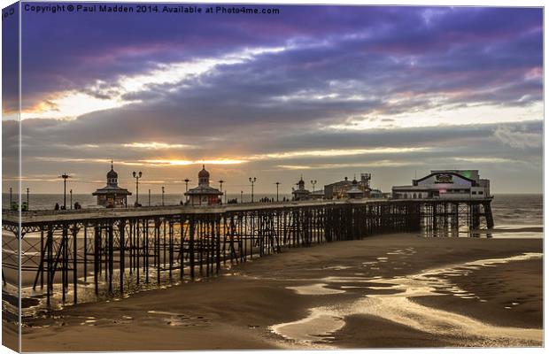 Blackpool North Pier Canvas Print by Paul Madden