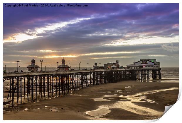 Blackpool North Pier Print by Paul Madden