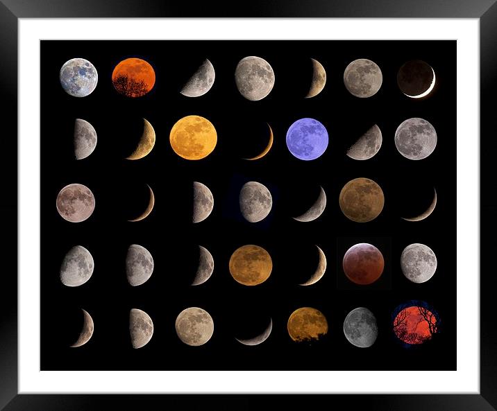  Colours of the Moon Framed Mounted Print by mark humpage