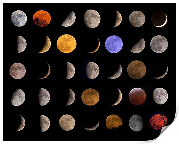  Colours of the Moon Print by mark humpage