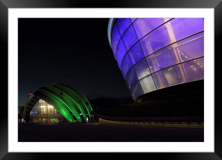 Glasgow Clyde Auditorium and part of Glasgow SSE H Framed Mounted Print by Maria Gaellman