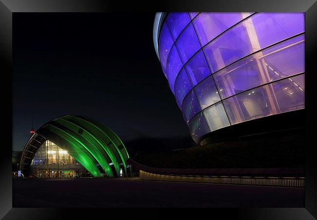 Glasgow Clyde Auditorium and part of Glasgow SSE H Framed Print by Maria Gaellman