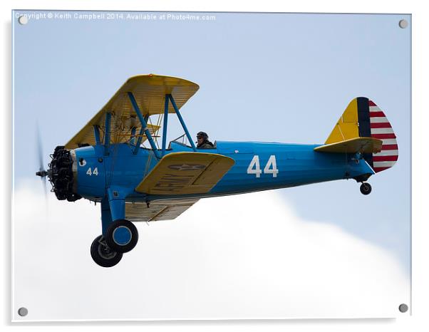  Boeing Stearman G-RJAH Acrylic by Keith Campbell