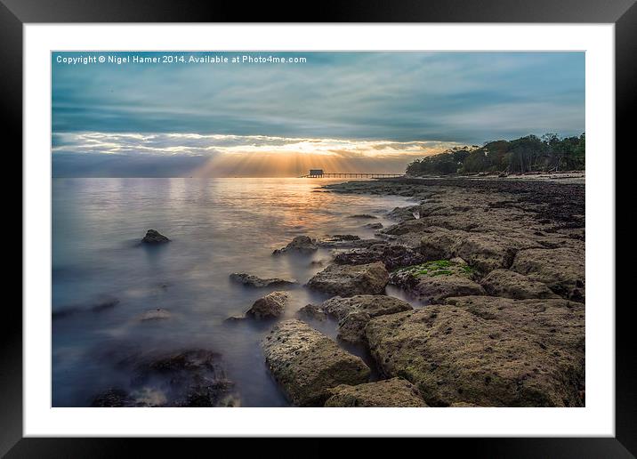  Bembridge Beach Sunrise Framed Mounted Print by Wight Landscapes
