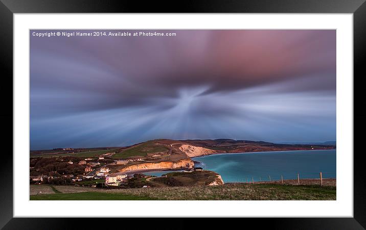 Freshwater Bay At Dusk Framed Mounted Print by Wight Landscapes