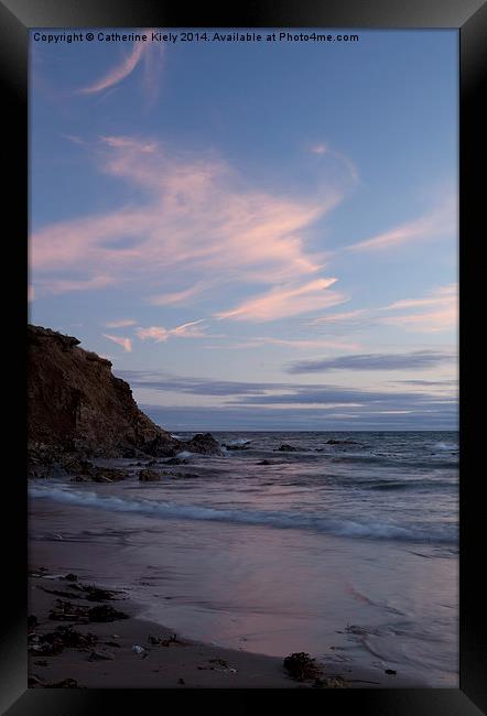  Inch Beach at Dusk Framed Print by Catherine Kiely