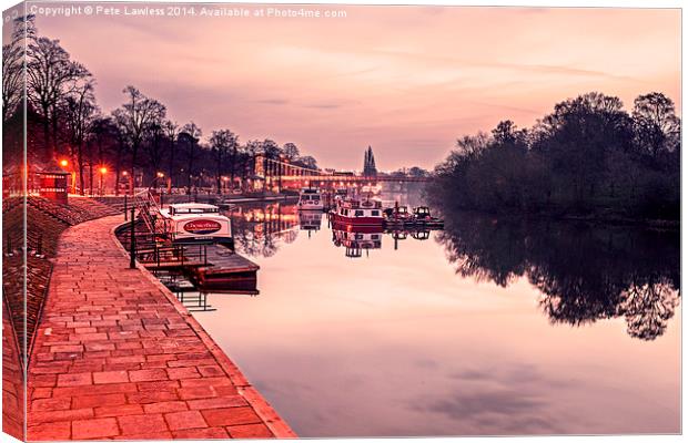  Early morning at the Groves Chester Canvas Print by Pete Lawless