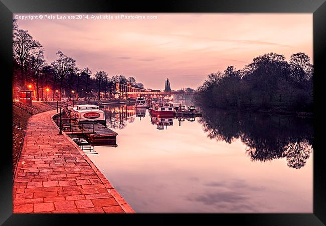  Early morning at the Groves Chester Framed Print by Pete Lawless