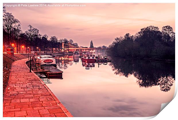  Early morning at the Groves Chester Print by Pete Lawless