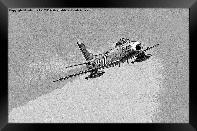 North American F-86A Sabre Framed Print by John Parker