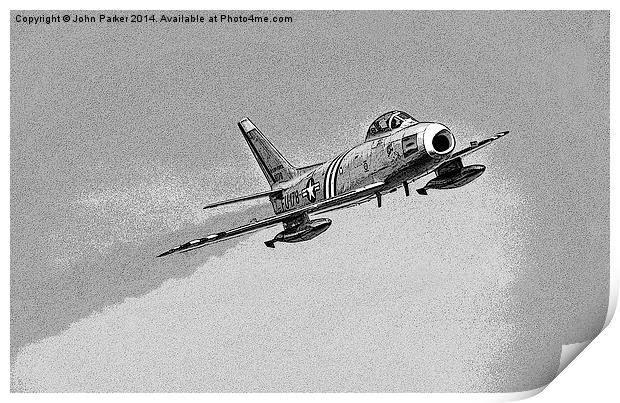 North American F-86A Sabre Print by John Parker